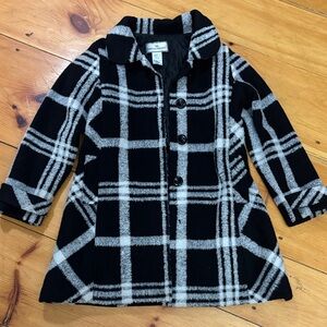 Vintage American Widgeon Plaid Pea Coat Girls 10